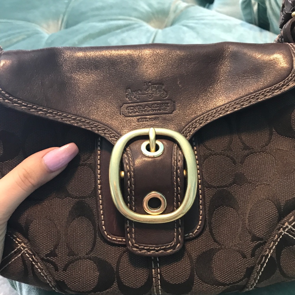 COACH Bleecker mini flap hobo bag - Picture 2 of 8